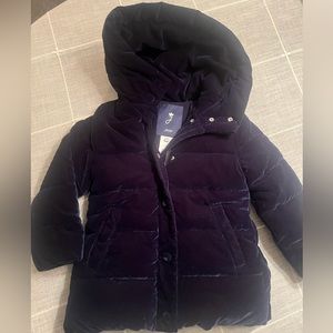 Jacadi velvet puffer with hood size 4